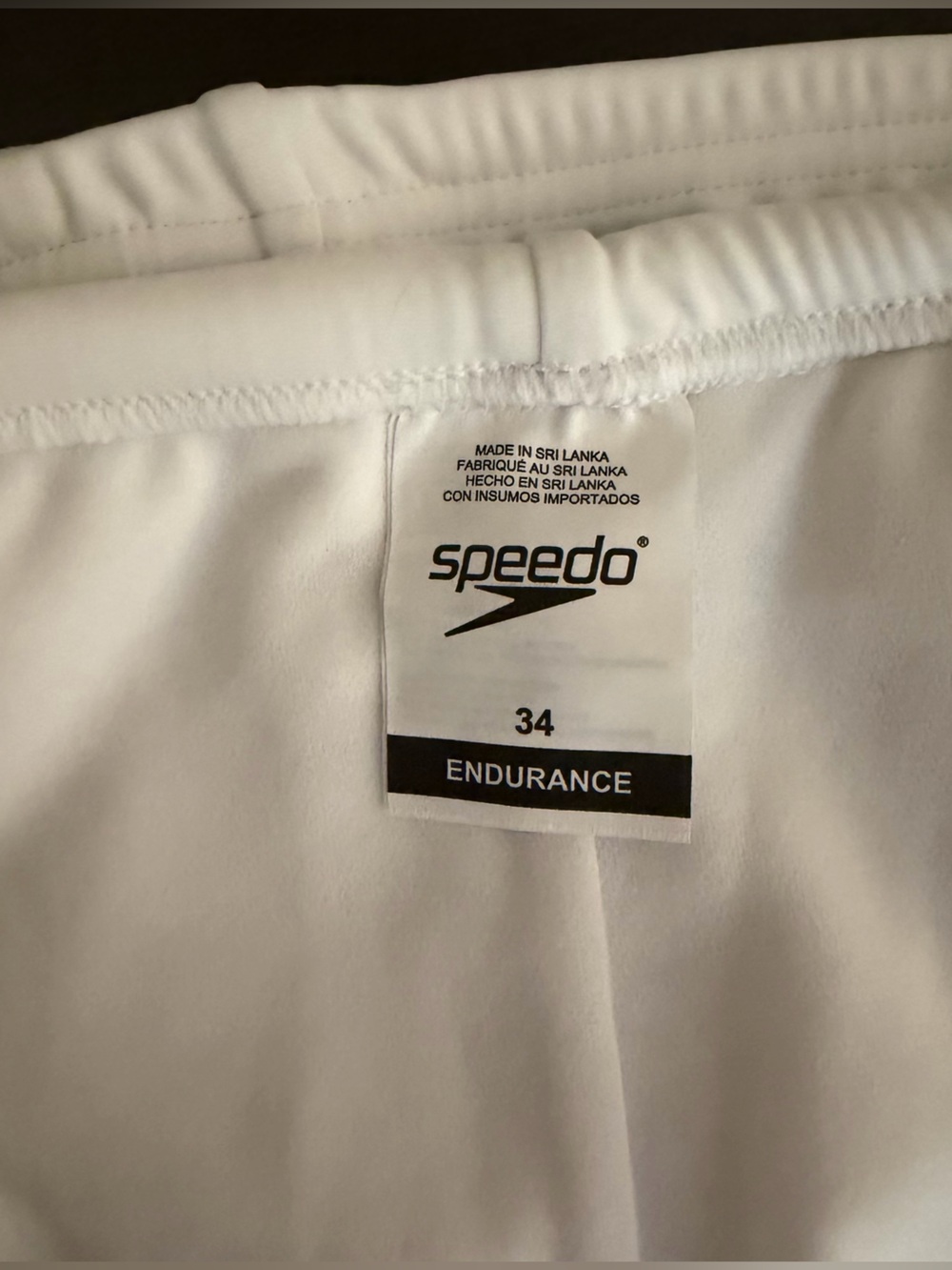 White Speedo Men’s bathing suit Bottoms POWER FLEX 50+ UPF Chlorine Resistant 34 - Picture 13 of 16